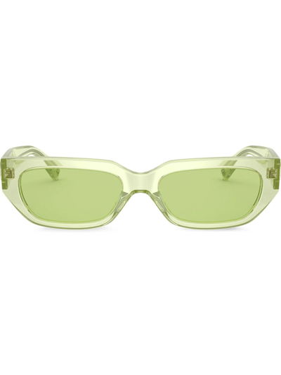 Valentino Vlogo 长方框太阳眼镜 In Green