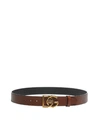 DOLCE & GABBANA BROWN LOGO BELT,11295219