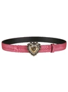 DOLCE & GABBANA HEART PLAQUE BELT,11284963