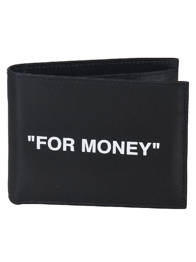 Off-white “for Money”皮革钱包 In Black/white