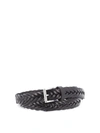 ANDERSON'S LEATHER BRAID BELT,11304902