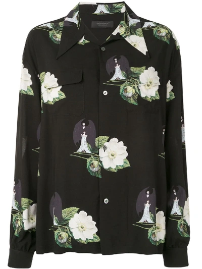 Undercover Hemd Mit Blumen-print In Black