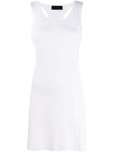 Diesel Black Gold Panelled Dress With Double Back In White