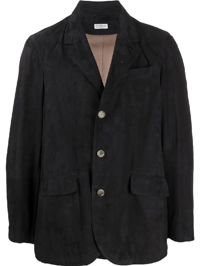 Brunello Cucinelli Single Breasted Blazer In Black