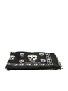 Alexander Mcqueen Silk Skull Scarf In Nero