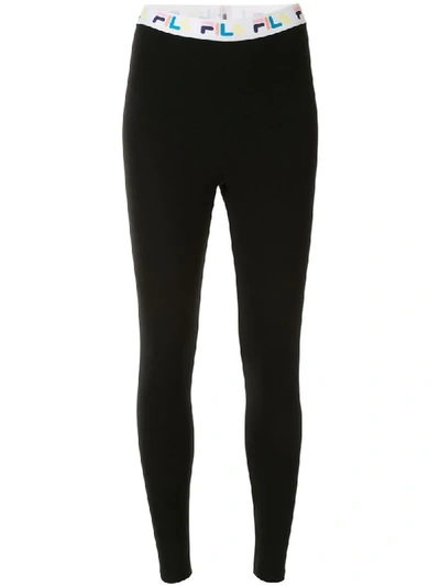 Fila Logo-waistband Leggings In Black