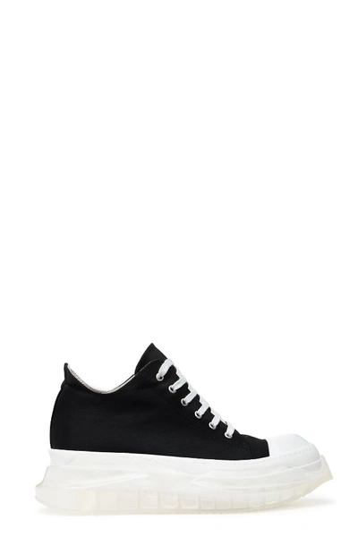 Drkshdw Rick Owens- Abstract Trainers In Nero/bianco/trasparente