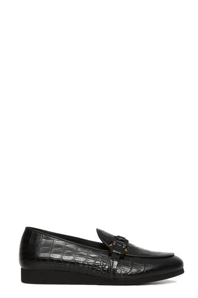 Alyx Black Croc St. Marks Buckle Loafers In Blk0001-bla