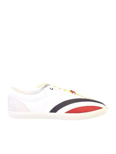 Moncler Genius Moncler 1952 Striped Lace Up Sneakers In White