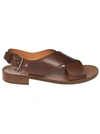 Church's Cross Strap Sandals In Brown