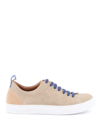 Jacob Cohen Snakers Suede Pony In Neutral In Taupe