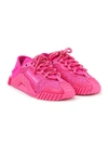 Dolce & Gabbana Slip On Ns1 In A Mix Of Materials In Fuxia