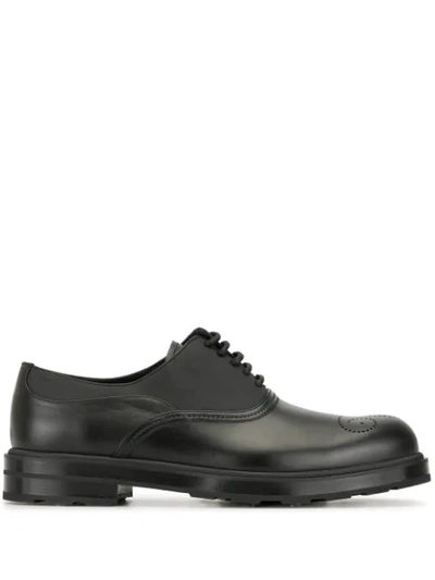 Bally Low Heel Oxford Shoes In Black