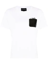 EMPORIO ARMANI GLITTER POCKET T-SHIRT