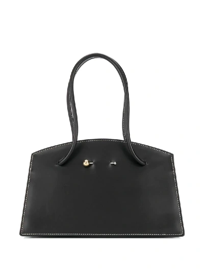 Little Liffner Mini Portfolio Tote Bag In Black