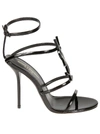 SAINT LAURENT VERNICE CHIFFON SANDALS,11317051