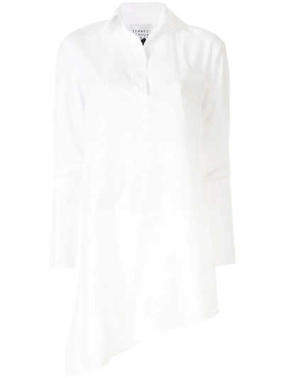 Edward Achour Paris Asymmetric Shirt Dress In White