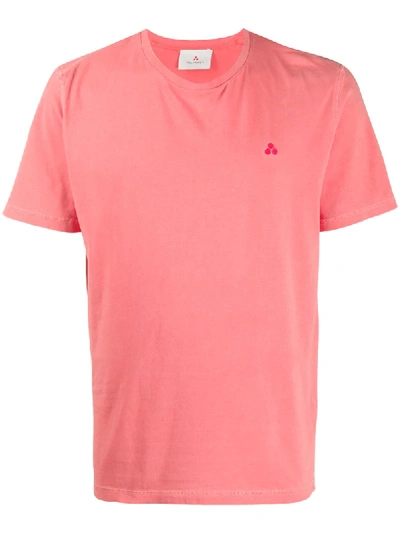 Peuterey Crew Neck Cotton T-shirt In Pink