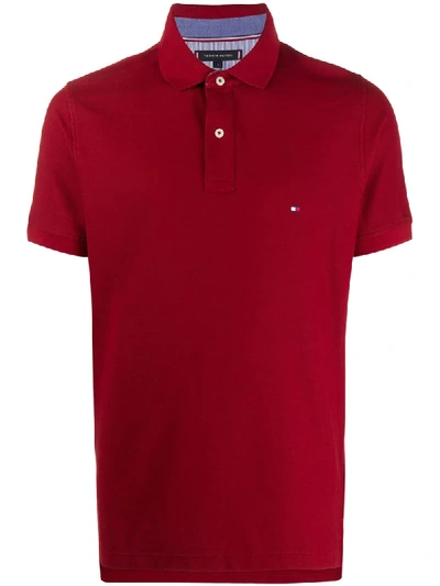 Tommy Hilfiger Classic Collar Polo Shirt In Red