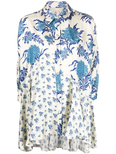 Antonio Marras Floral Print Blouse In Neutrals