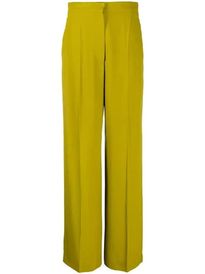Alberta Ferretti Wide-leg Trousers In Green