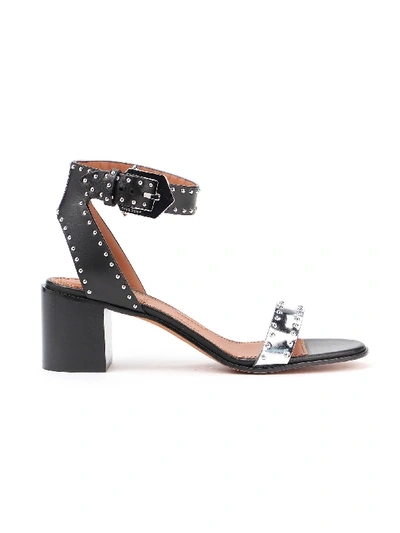 Givenchy Studded Bicolour Leather Sandals In Black