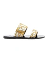 VERSACE FLAT SANDAL WESTERN BAROQUE,11365187