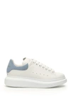 Alexander Mcqueen Iridescent-trimmed Leather Exaggerated-sole Sneakers In Azzurro