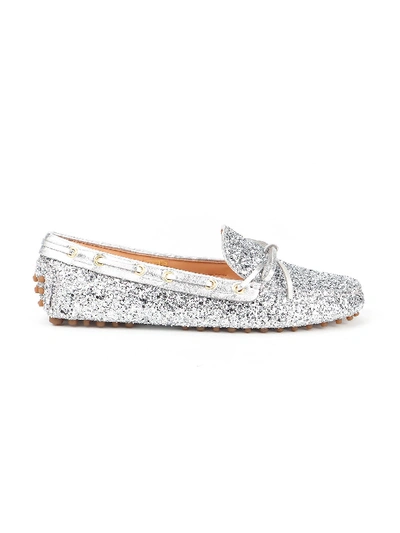 Car Shoe Moccasins Kdd006 Glitter Glitter Silver