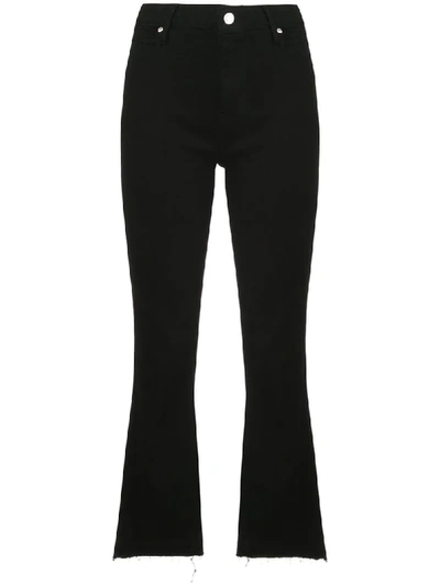 Rta Flared Cropped Jeans In Black