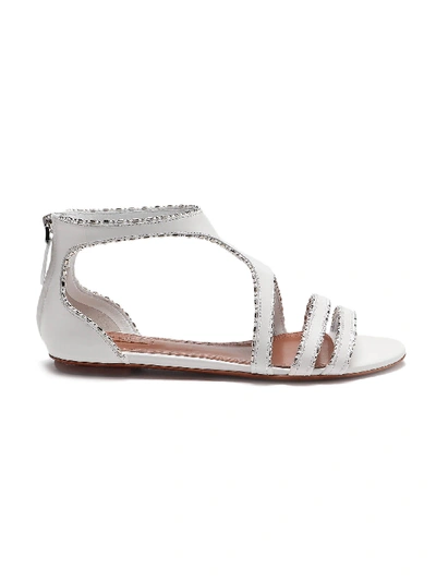 Alaïa Flat Sandal In Blanc