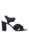 Tod's Strappy 90mm Block Heel Sandals In Black