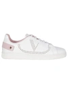 Valentino Garavani Backnet Sneakers In Biancowaterrose