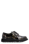 DOLCE & GABBANA GLITTERED PATENT LEATHER DERBY SHOES,11367114