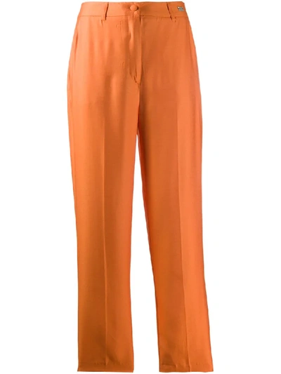 Blumarine Wide Leg Trousers In Orange