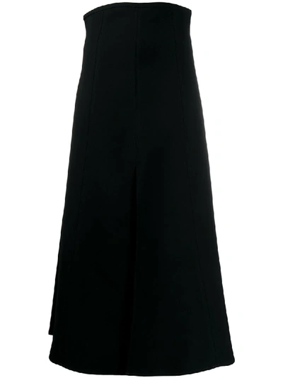 Ellery Super High Waisted A-line Skirt In Black
