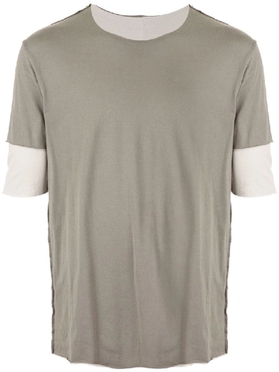 Attachment Overlay Sleeve T-shirt In Green