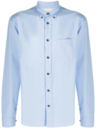 Acne Studios Classic Cotton Poplin Shirt Pale Blue