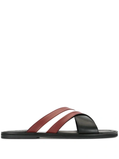 BALLY LOGO STRIPE SLIDES