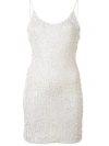 Alice And Olivia Alice + Olivia Nelle Fitted Embellished Mini Dress In White