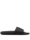 Giuseppe Zanotti Brett Logo Slides In Black