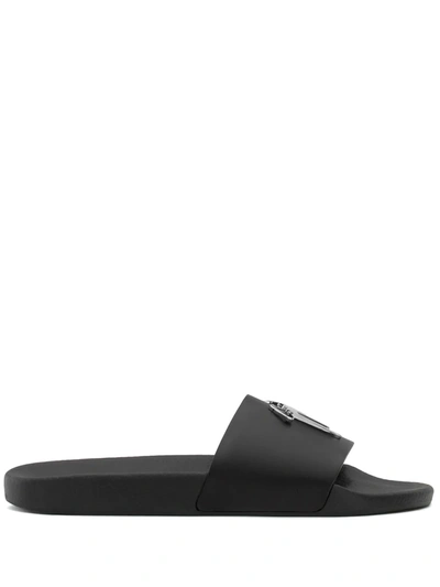 Giuseppe Zanotti Brett Logo Slides In Black