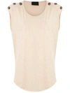 ANDREA BOGOSIAN REFLECTION BUTTON-EMBELLISHED TANK TOP
