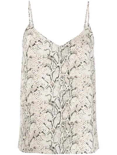 Equipment Layla Snakeskin Print Silk Camisole In Natural