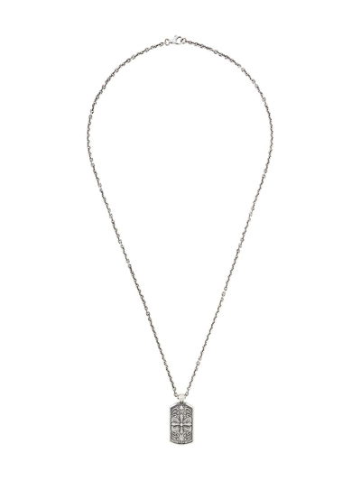 Emanuele Bicocchi Tag Chain Necklace In Silver