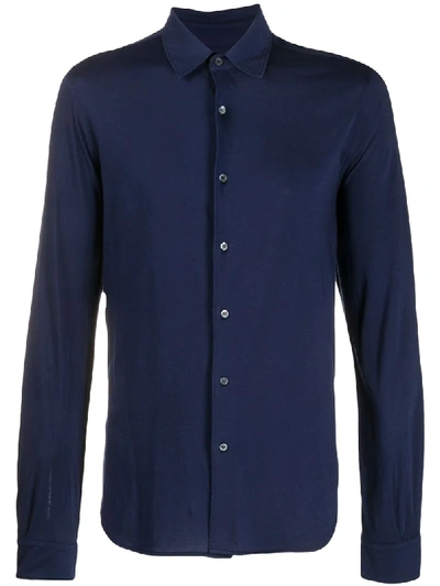 Aspesi Slim Fit Lightweight Shirt In Blue