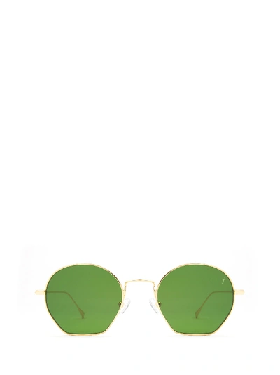 Eyepetizer Triomphe Round Sunglasses In Gold,green
