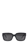 BALENCIAGA FLAT D FRAME SUNGLASSES IN BLACK PVC,11317641