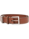 BURBERRY CHAIN DETAIL LEATHER STRAP