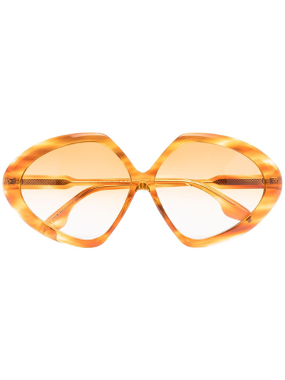 Victoria Beckham Butterfly 超大款太阳眼镜 In Yellow